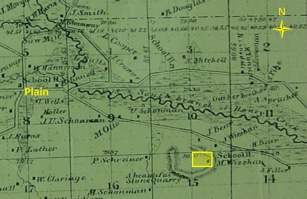 1860 map Weishan homestead